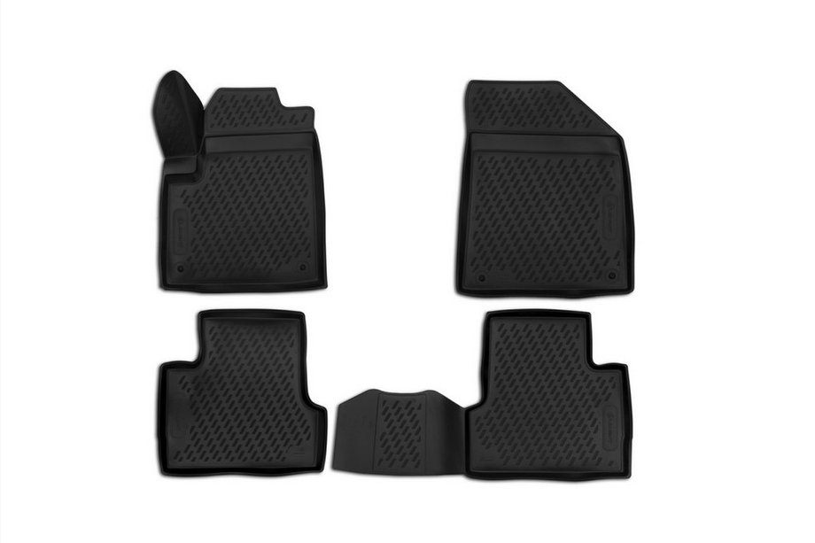 Jeep Cherokee KL 2013- 3D Rubber Floor Mats for Interior (4 pcs, Novline) Image