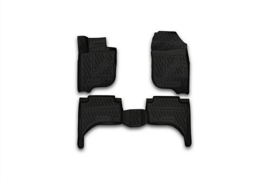Mitsubishi L200 2015-2024 3D Rubber Floor Mats for Interior (4 pcs, Novline) Image