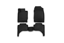 Mitsubishi L200 2015-2024 3D Rubber Floor Mats for Interior (4 pcs, Novline) Budget Version photo 1