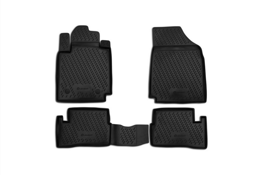Nissan Micra K12 2003-2010 Rubber floor mats (4 pcs, Novline) Image