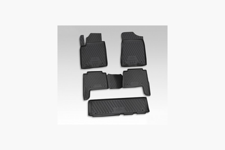 Nissan Patrol Y62 2010-2024 Rubber floor mats interior (5 pcs, Novline) Photo 1