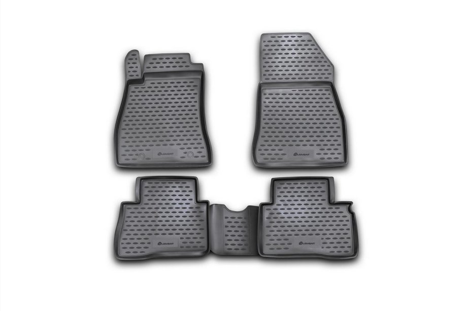 Nissan Juke 2010-2019 Rubber floor mats (clip R/N) for interior (4 pcs, Novline) Image