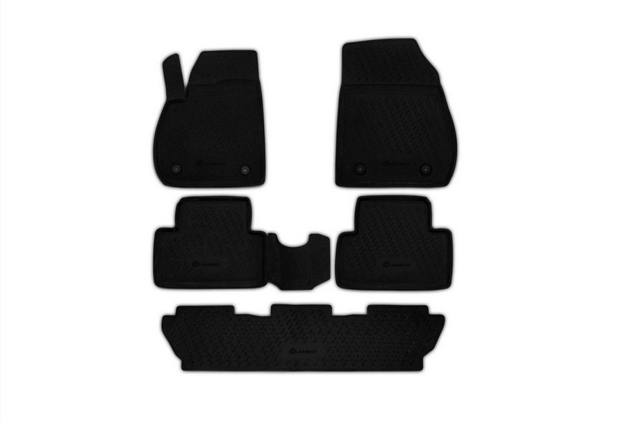 Opel Zafira C Tourer 2011-2019 Rubber floor mats interior (5 pcs, Novline) 7 seats Image