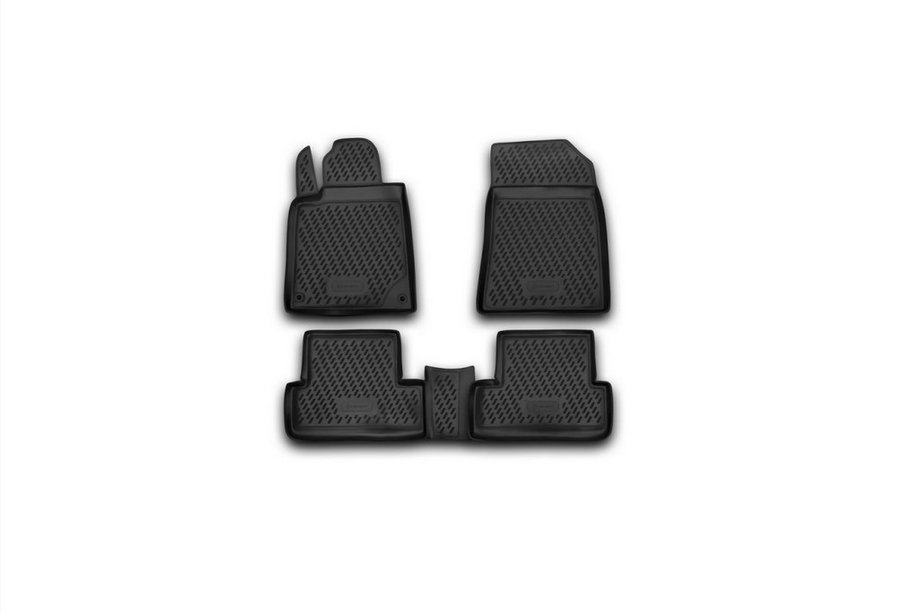 Peugeot 407 2004-2011 Rubber floor mats (4 pcs, Novline) Image