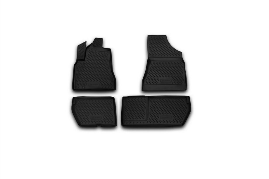 Peugeot Partner Tepee 2008-2018 Rubber Floor Mats Interior (4 pcs, Novline) Option 2 Image