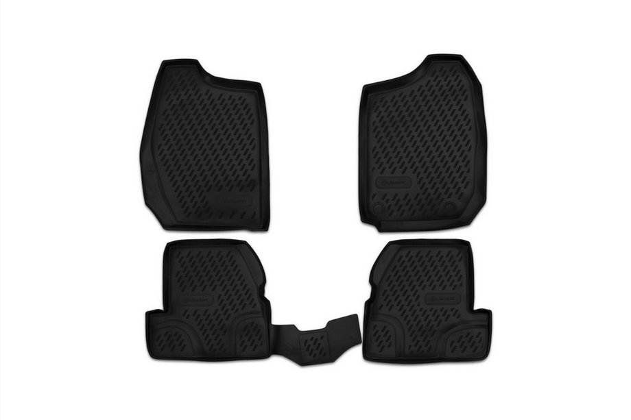 Suzuki Jimny 1998-2018 Rubber floor mats (4 pcs, Novline) Cross Image