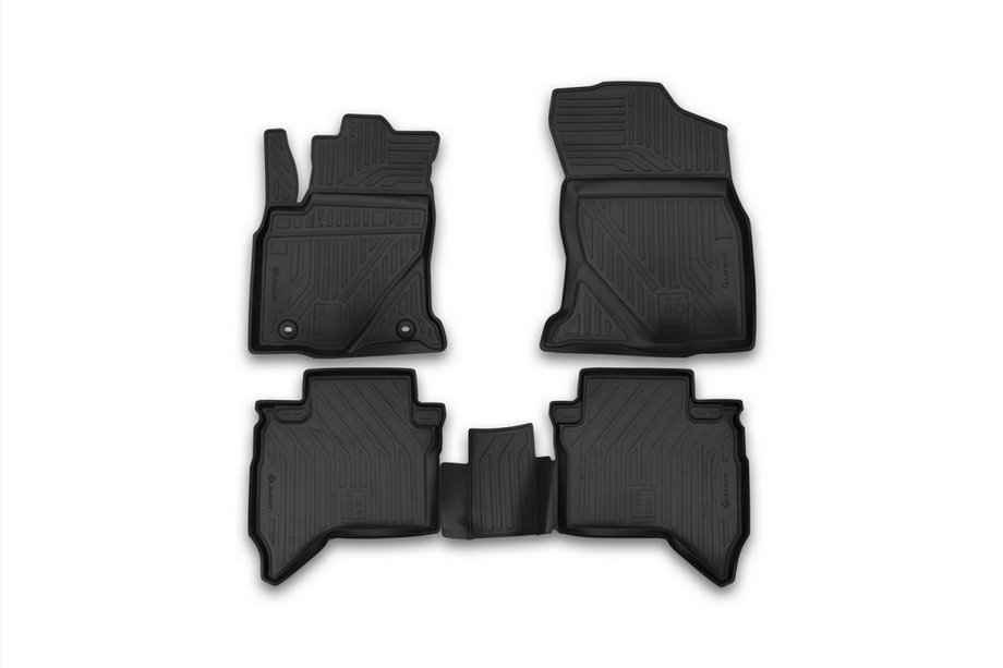 Toyota Hilux 2015- Rubber floor mats (4 pcs, Novline) Image