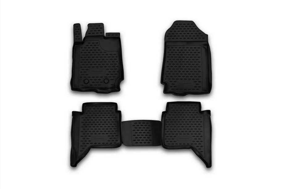 Ford Ranger 2011–2022 Rubber Floor Mats Interior (4 pcs, Novline) 4D Image