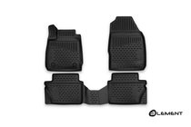 Ford Fiesta 2008-2017 (2015↗) 3D Rubber Floor Mats for Interior (4 pcs, Novline) photo 1