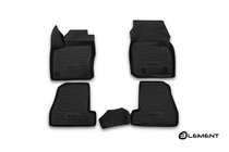 Ford Focus III 2011-2017 (2015↗) 3D Rubber Floor Mats for Interior (4 pcs, Novline) photo 1