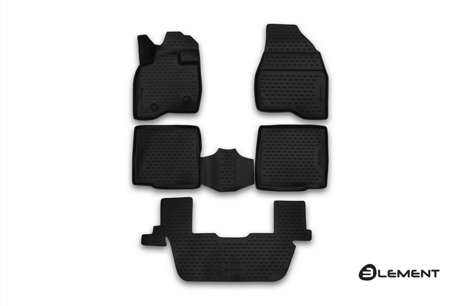 Ford Explorer 2011-2019 3D Rubber Floor Mats for Interior (5 pcs, Novline) Option 1 Image
