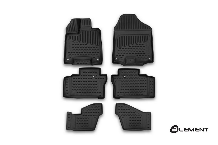 Honda Pilot 2015-2022 3D Rubber Floor Mats for Interior (6 pcs, Novline) Image