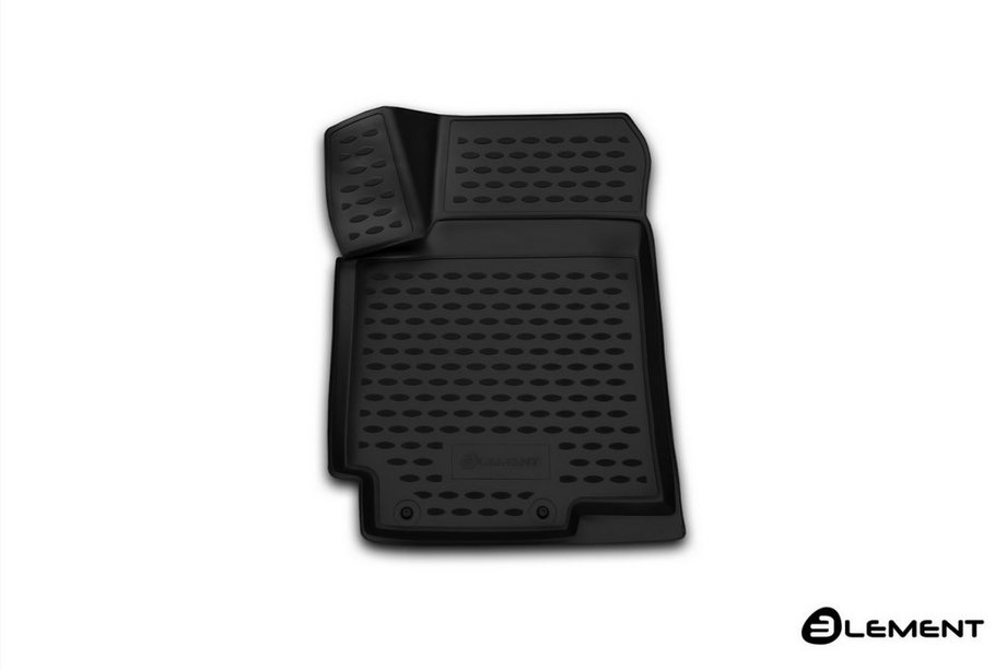 Hyundai Accent 2011-2017 Rubber floor mat front left 3D interior (Novline) Image