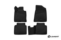 Hyundai Sonata LF 2014-2019 (2017↗) 3D Rubber Floor Mats for Interior (4 pcs, Novline) SD photo 1
