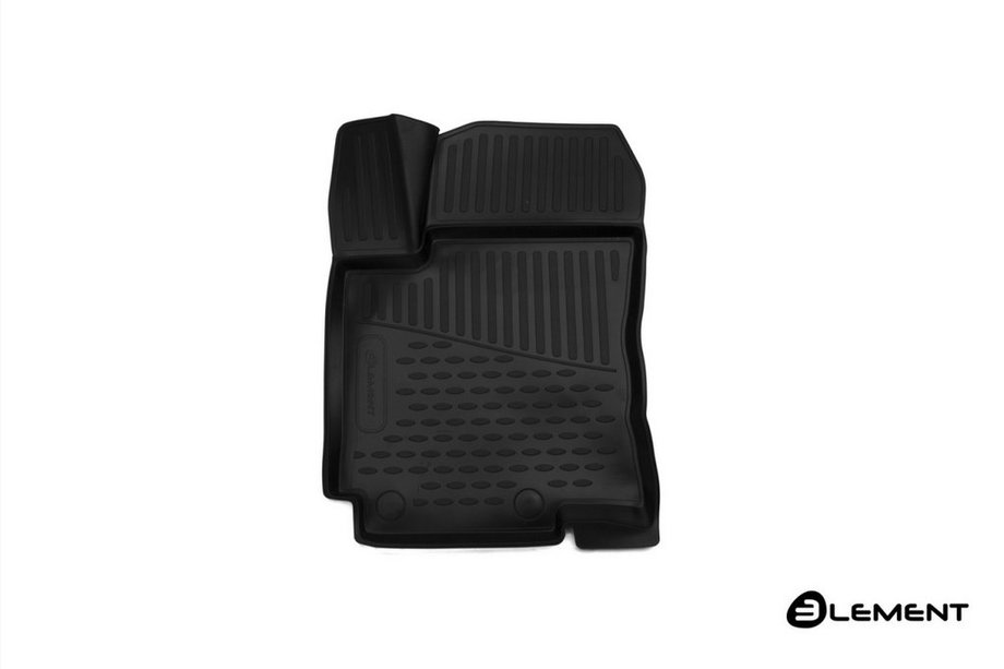Kia Rio 2012-2017 (2014↗) Rubber Floor Mat (Front Left) 3D Interior (Novline) HB Image