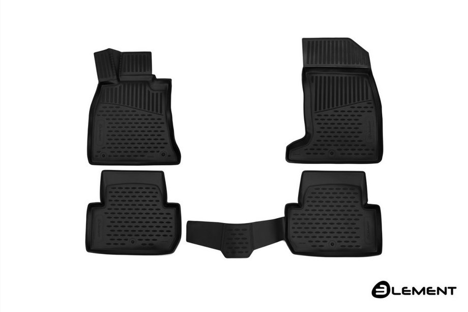Kia Stinger 2017-2023 3D Rubber Floor Mats for Interior (4 pcs, Novline) SD Image