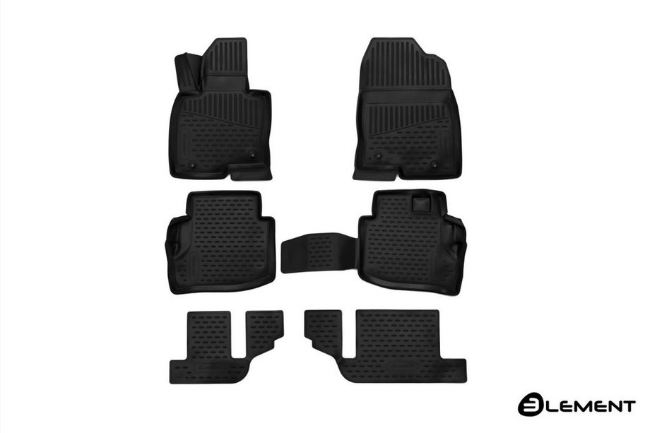 Mazda CX-9 2017- 3D Rubber Floor Mats for Interior (6 pcs, Novline) SUV Image