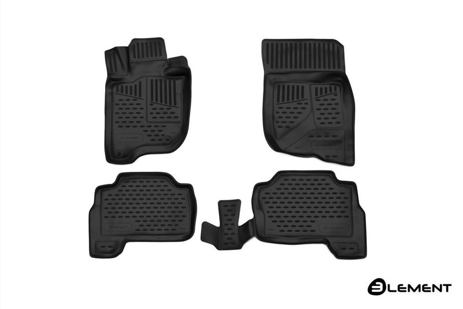 Mitsubishi Pajero Sport 2015- 3D Rubber Floor Mats for Interior (4 pcs, Novline) Image