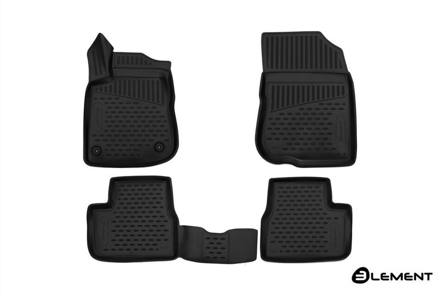 Peugeot 2008 2013-2019 3D Rubber Floor Mats for Interior (4 pcs, Novline) Option 1 Image