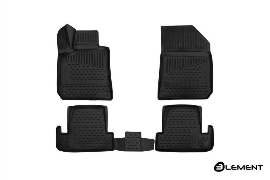 Peugeot 308 2014-2021 3D Rubber Floor Mats for Interior (4 pcs, Novline) Image