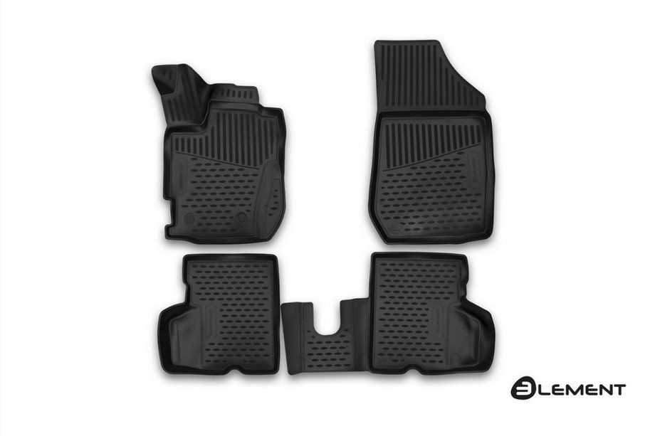 Renault Captur 2013-2019 3D Rubber Floor Mats for Interior (4 pcs, Novline) Image