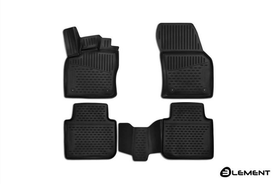Skoda Kodiaq 2016-2023 3D Rubber Floor Mats for Interior (4 pcs, Novline) Image