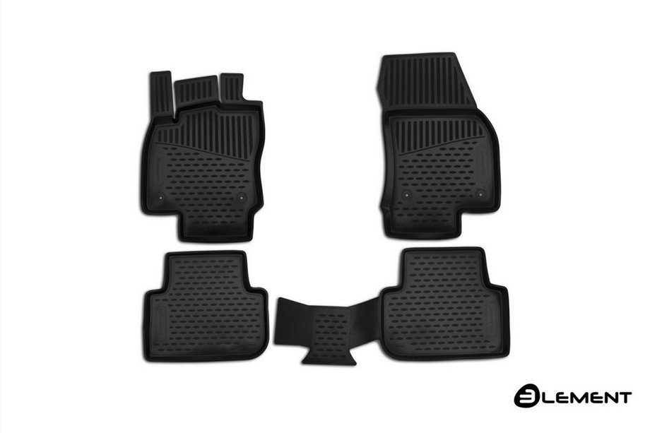 Volkswagen Tiguan 2016-2023 Rubber floor mats interior (4 pcs, Novline) 5D (short wheelbase) Image