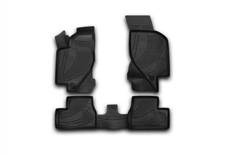 Lada Kalina 2004-2011 3D Rubber Floor Mats for Interior (4 pcs, Novline) Image
