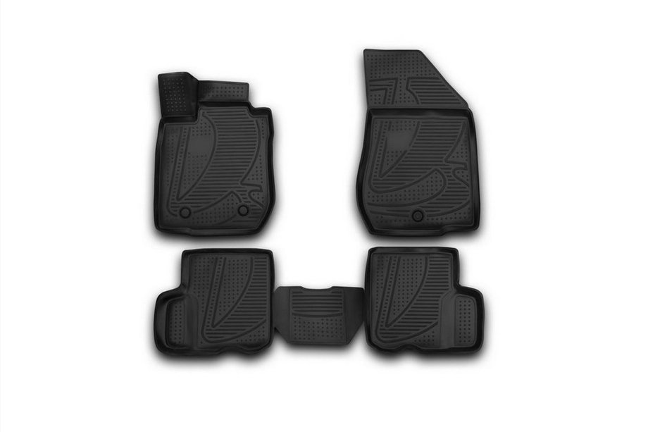 Lada Largus 2012- 3D Rubber Floor Mats for Interior (4 pcs, Novline) Image