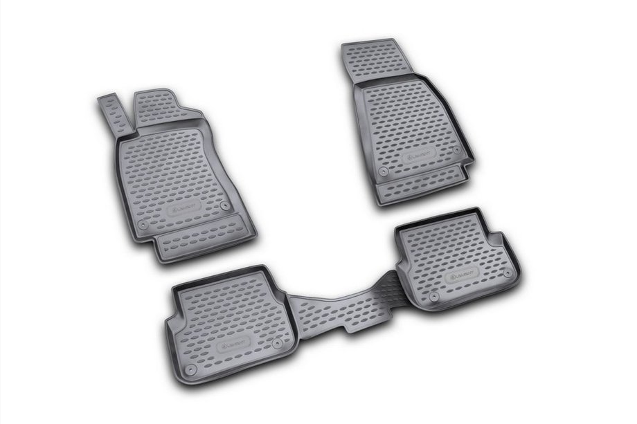 Audi A6 C6 2004-2011 Rubber floor mats (4 pcs, Novline) Image