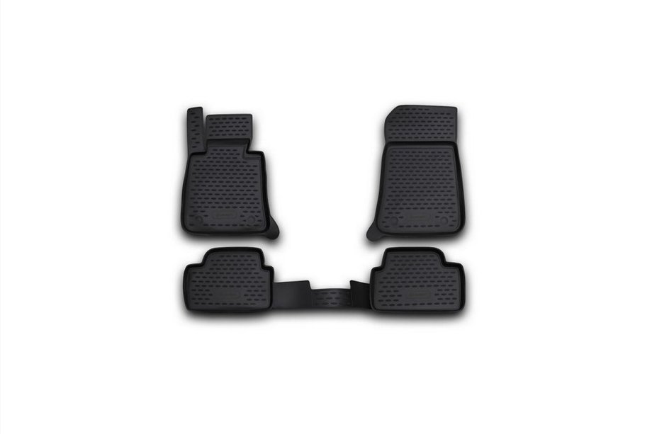 BMW 1 Series E81/E82/E87/E88 2004-2011 Rubber floor mats for interior (4 pcs, Novline) 5D Image