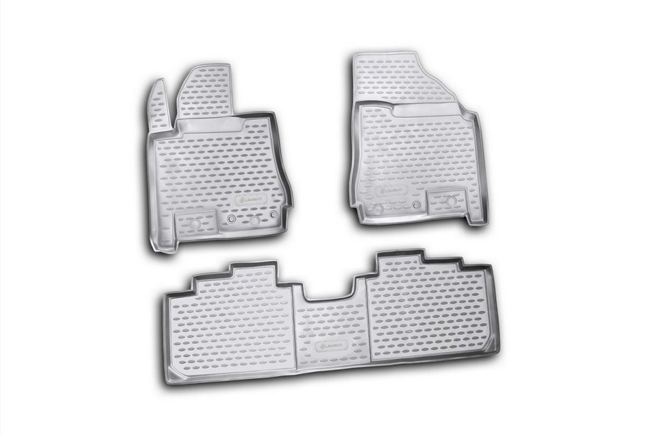 Cadillac SRX 2004-2009 (2010↗) Rubber Floor Mats (3 pcs, Novline) Image