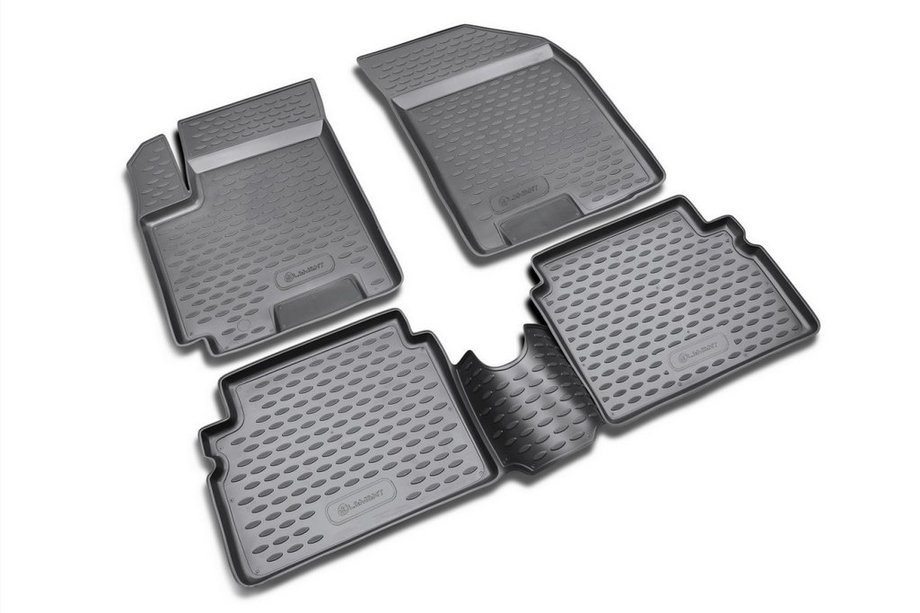 Chevrolet Aveo T200 2002-2008 Rubber floor mats (4 pcs, Novline) Image
