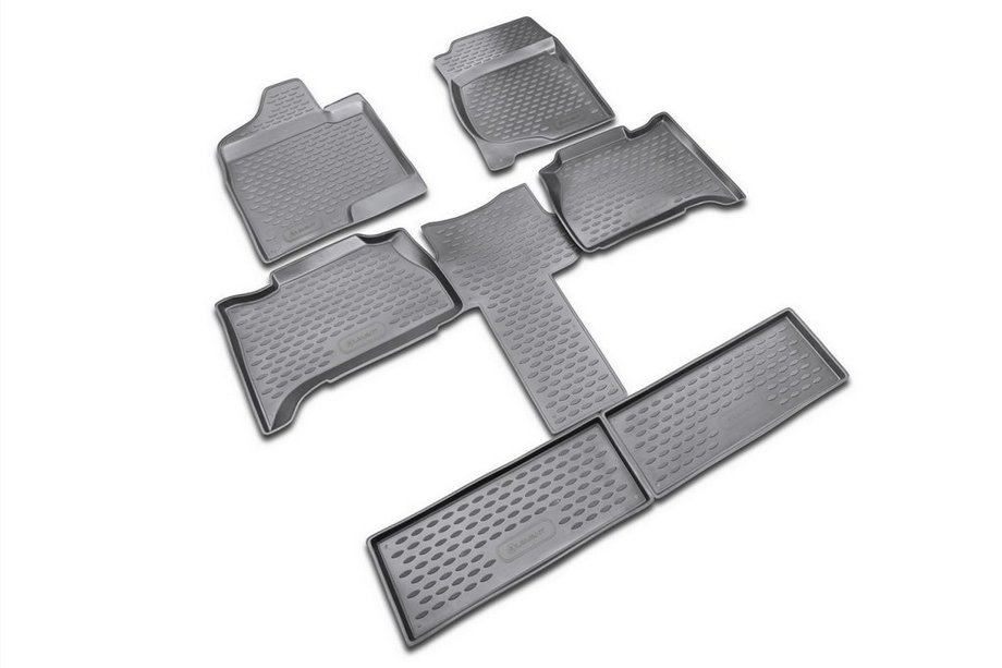 Chevrolet Tahoe 2014-2019 (2007-2015) Rubber floor mats interior (6 pcs, Novline, Kapitan) Image