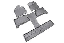 Chevrolet Tahoe 2014-2019 (2007-2015) Rubber floor mats interior (6 pcs, Novline, Kapitan) photo 1