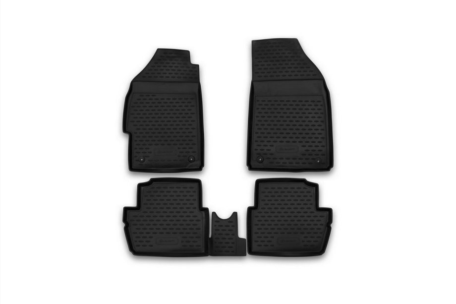Chevrolet Spark 2009-2015 Rubber floor mats (4 pcs, Novline) Option 1 Photo 1