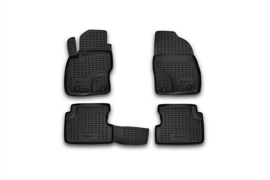 Ford Focus II 2005-2008 Rubber Floor Mats Interior (4 pcs, Novline) Option 2 Image