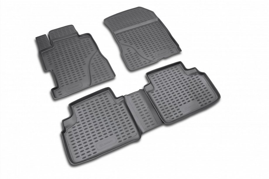 Honda Civic Sedan VIII 2006-2011 Rubber Floor Mats Interior (4 pcs, Novline) 4D Image