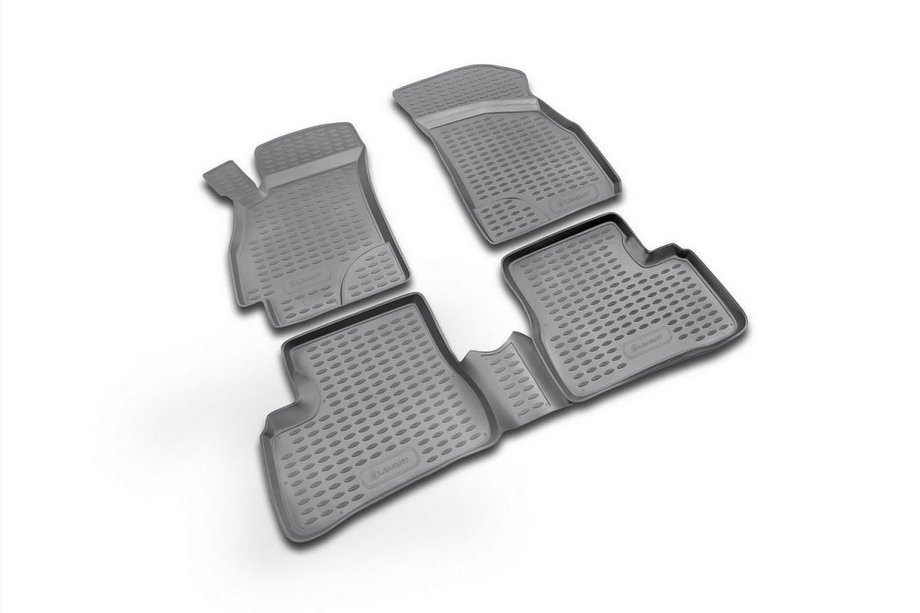 Hyundai Accent 2000-2006 Rubber floor mats (4 pcs, Novline) Photo 1