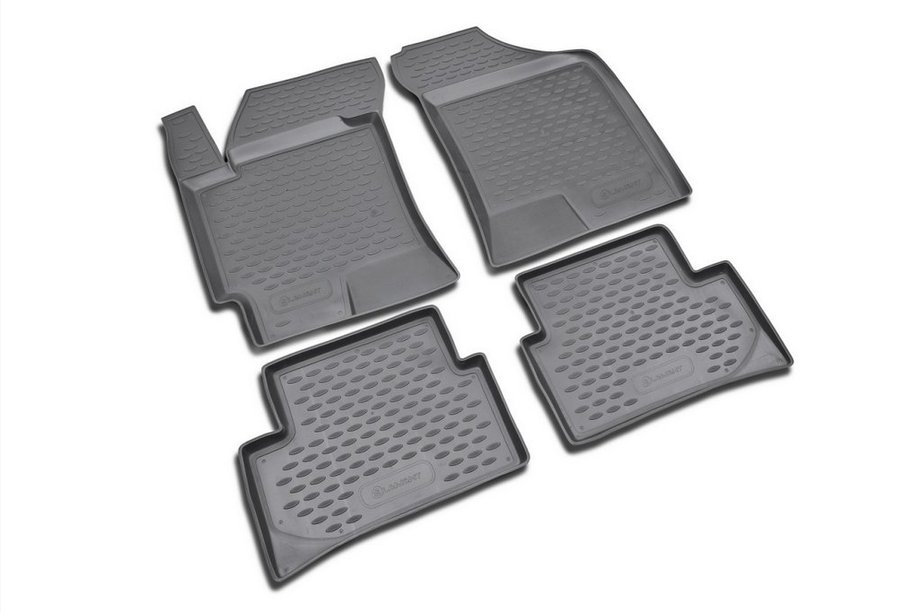Hyundai Accent 2000-2006 Rubber Floor Mats (4 pcs, Novline) Coupe Image