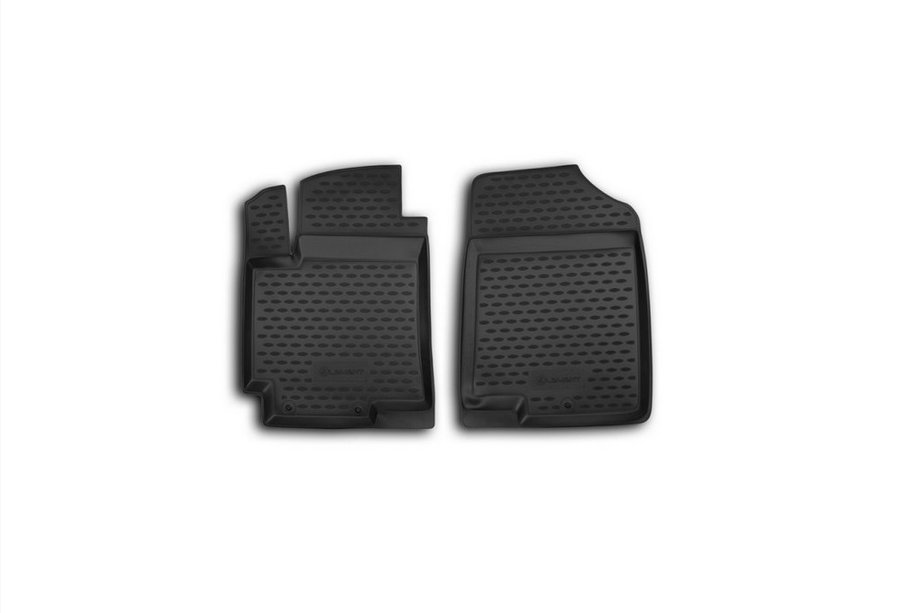 Hyundai Accent 2011-2017 Rubber Floor Mats Interior (2 pcs, Novline) Image