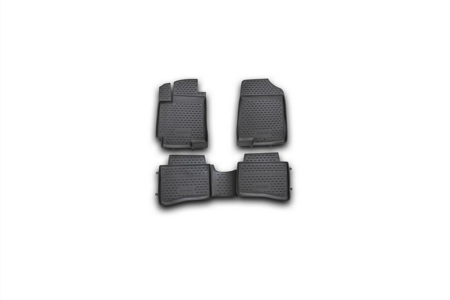 Hyundai Accent 2011-2017 Rubber floor mats (4 pcs, Novline) Image