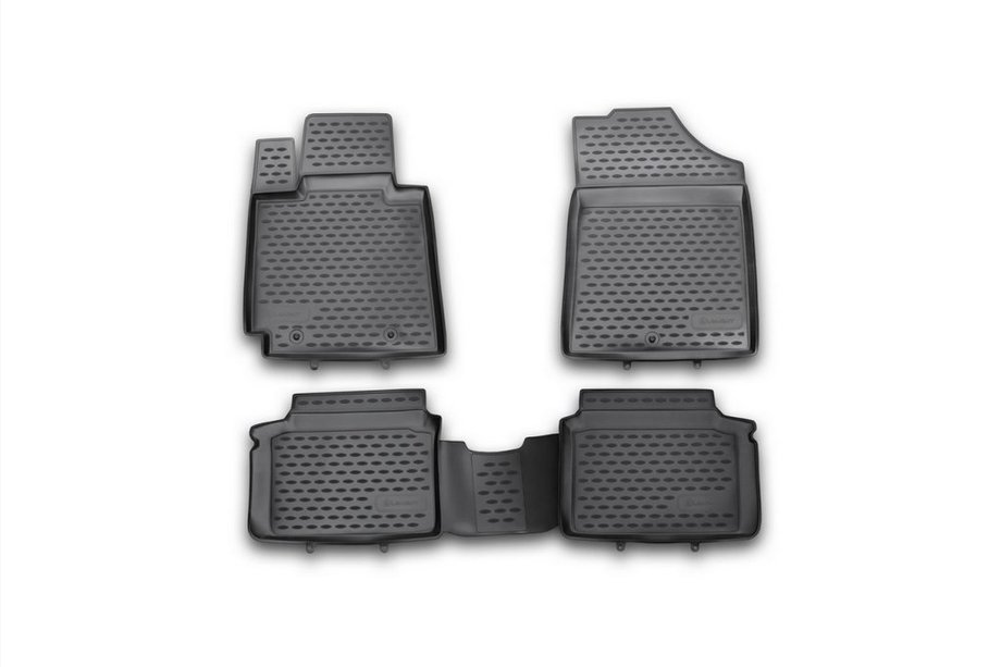 Hyundai Veloster 2011-2017 Rubber floor mats (4 pcs, Novline) Image