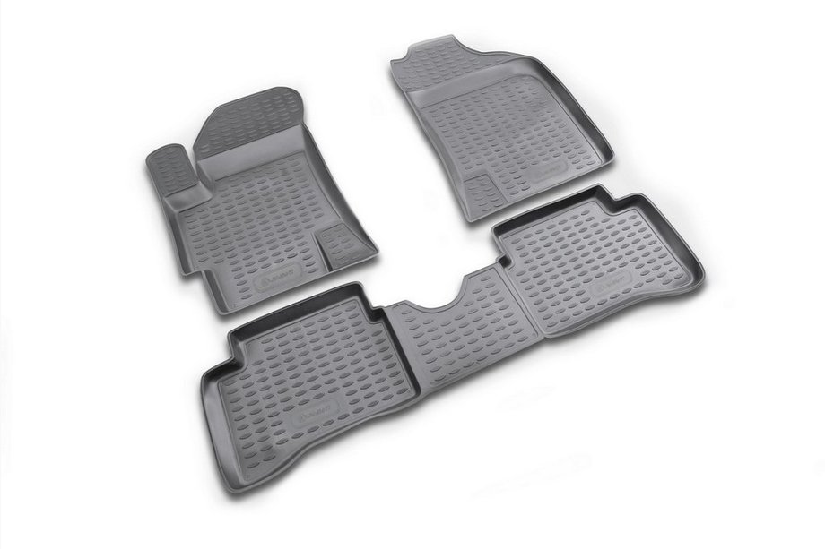 Kia Rio 2005-2011 Rubber floor mats (4 pcs, Novline) Image