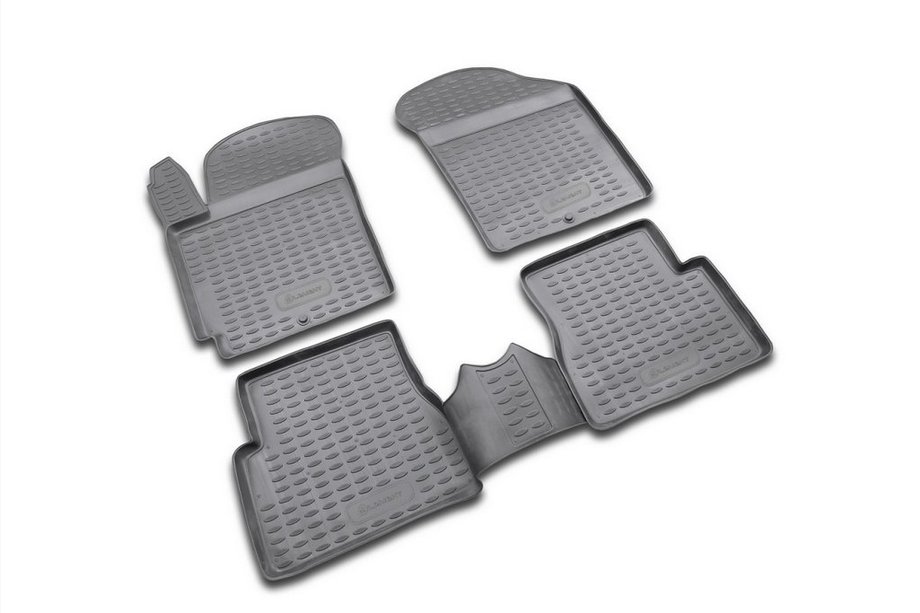 Kia Picanto 2004-2011 Rubber floor mats (4 pcs, Novline) Image