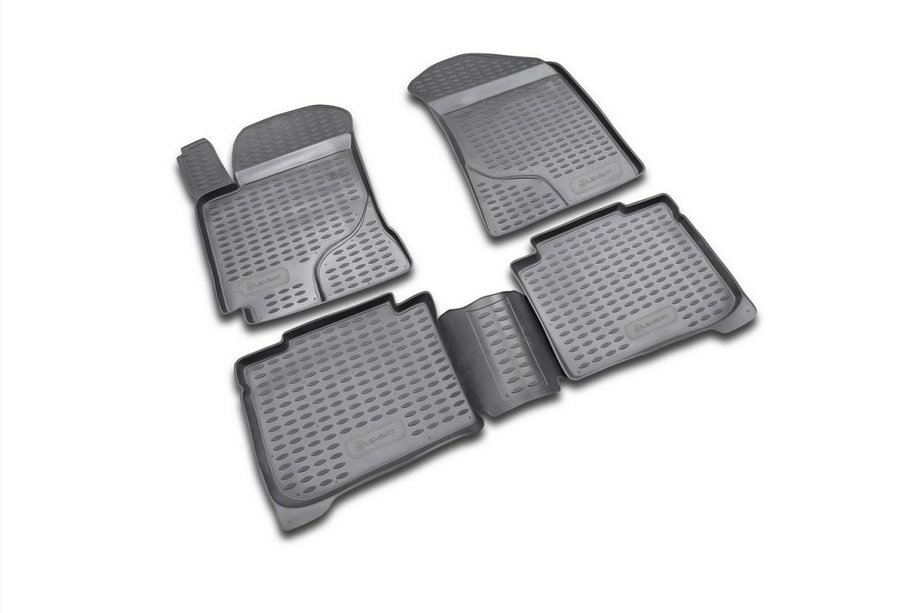 Kia Cerato 1 2004-2009 Rubber floor mats (4 pcs, Novline) Image