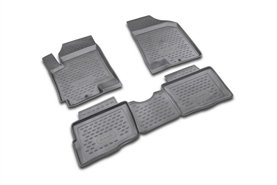 Kia Soul I 2008-2013 Rubber floor mats (4 pcs, Novline) Image