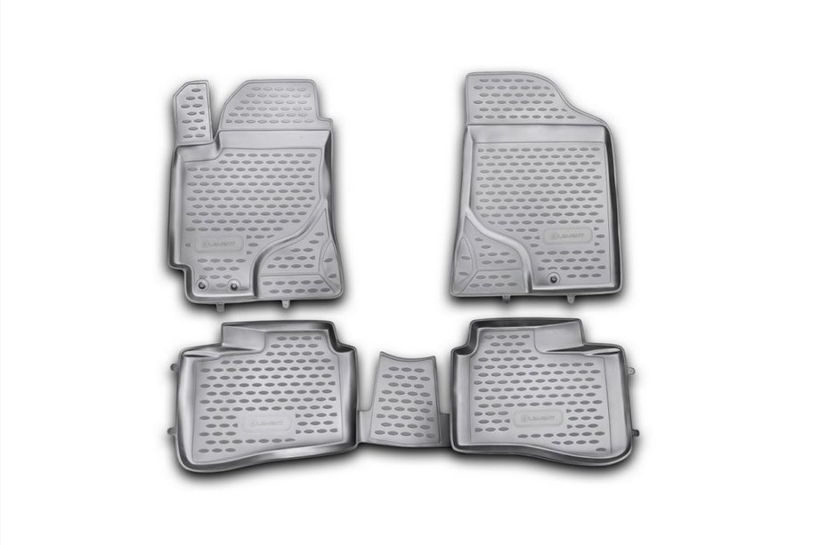 Kia Cerato 2 2010-2013 Rubber floor mats (4 pcs, Novline) Image