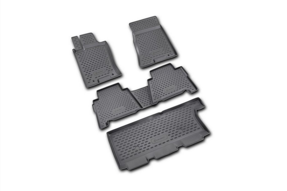 Kia Mohave 2008-2016 Rubber floor mats interior (5 pcs, Novline) Image