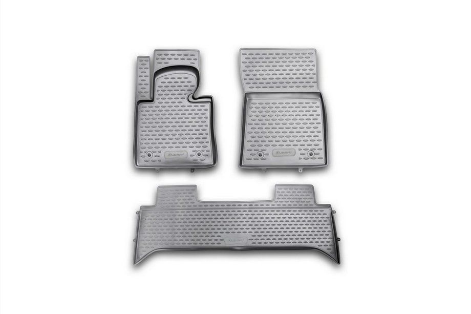 Range Rover III L322 2002-2012 Rubber Floor Mats Interior (3 pcs, Novline) Image